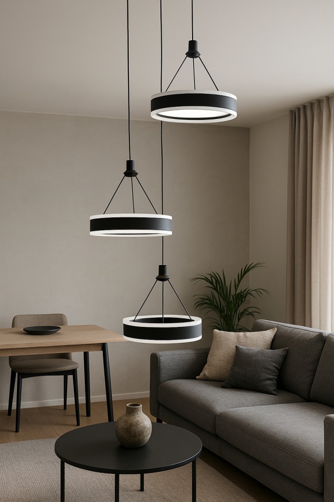 Світильник підвісний LIGHT SET VERBA LED 3 PL 2015 3x60 Вт чорний