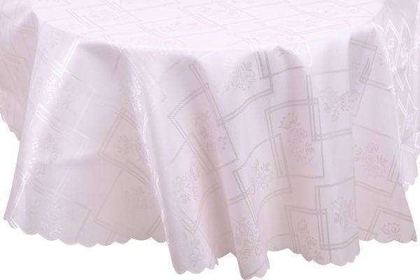 Скатертина Dertsiz d160 пудровий Karna 