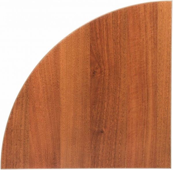 Полка ДСП угловая радиусная 400x400 мм орех лесной 