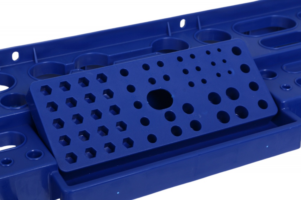 Полка для инструментов со вкладкой 540х150х55 мм синяя Алеана ALEANA-PRO