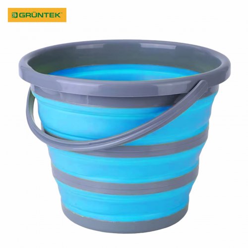 Ведро обычное Gruntek 10 л голубой/серый