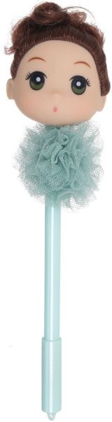 Ручка гелевая Кукла голубой 