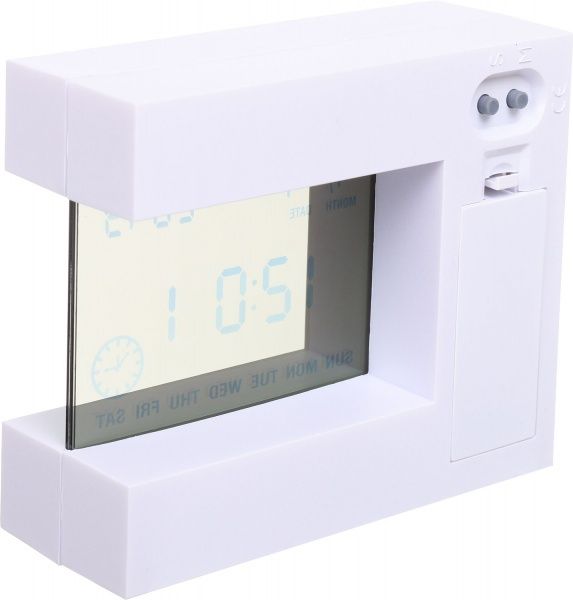 Часы настольные Turned 11х4х9.5 см белый