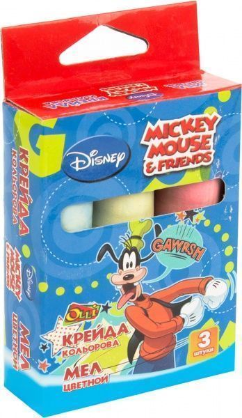 Мел Goofy Jumbo цветной 3 шт. круглый Olli