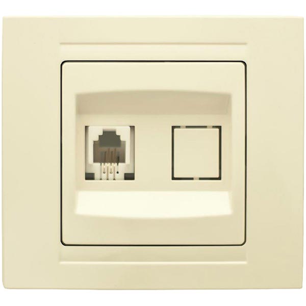Розетка телефонная Gunsan Moderna TF кремовый MD 29 12 120