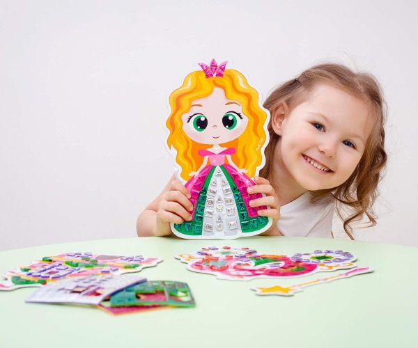 Набор для творчества Vladi Toys Блестящая мозаика Принцесса VT4511-05