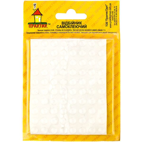 Отбойник силиконовый Практик 8.0x1.6 мм прозрачный