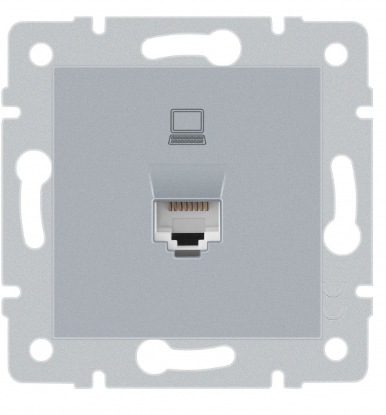 Механізм розетки комп’ютерна HausMark Stelo IP20 срібло 501-4388-139