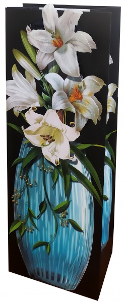 Пакет подарунковий 13x35,5x11,5 см преміум класу з флористичною тематикою Happycom International