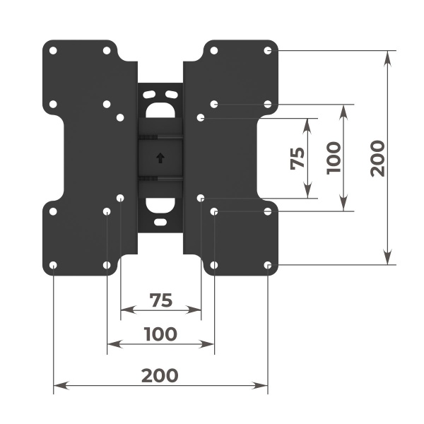 Крепление для телевизора HausMark TWBR-122 поворотно-наклонные 21