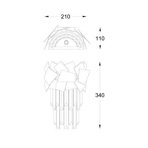 Бра Zuma Line Quasar 2x42 Вт G9 хром 