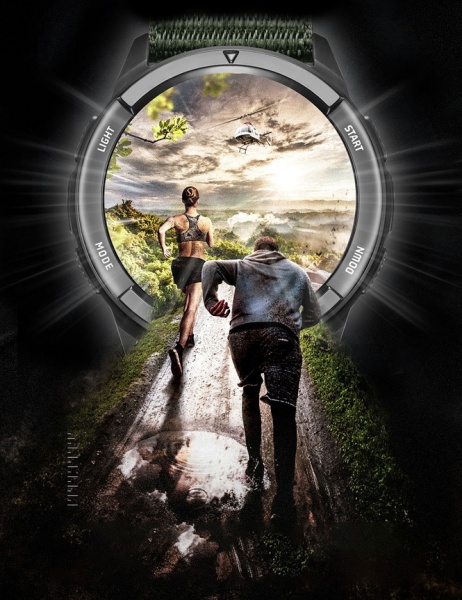 Часы тактические Alps с компасом army green North Edge (1478)