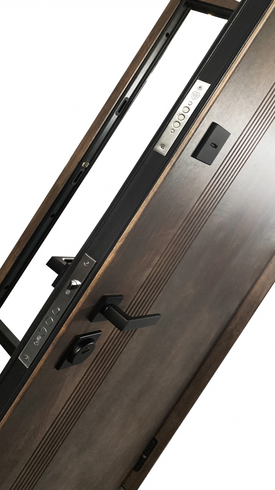 Двері вхідні Міністерство дверей Сучасна чорний муар 2050x960 мм праві