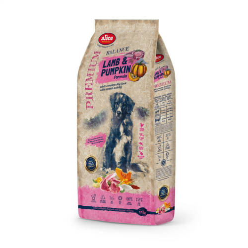 Корм сухой ALICE Professional Balance ягненок и тыква 17 кг