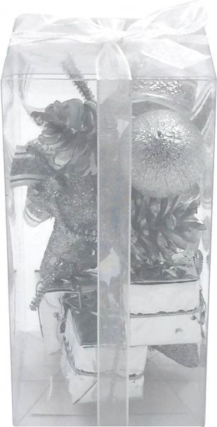 Набор новогодних декораций серебристый HL2-1322