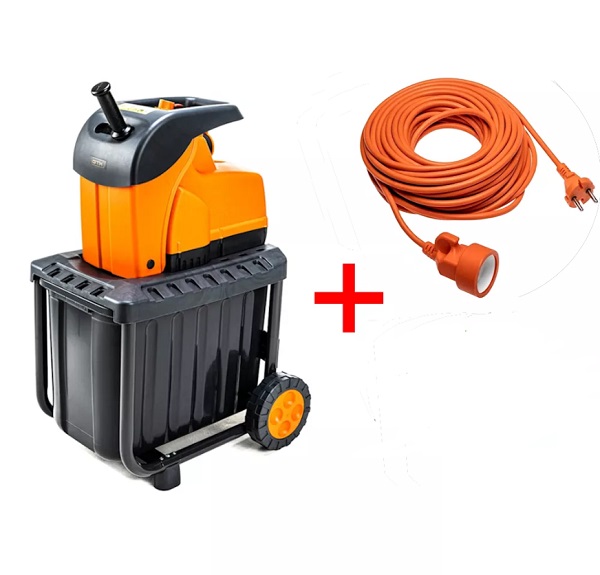 Измельчитель садовый GTM DS2800/45 KIT + удлинитель 10 м 3x1,5 электросеть