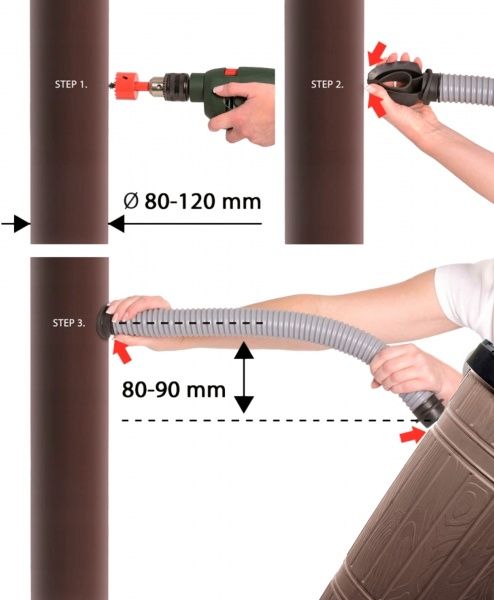 Емкость для сбора дождевой воды Time Eco Woodcan коричневая