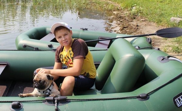 Крісло надувне для човна Ладья ПВХ ЛКН-240-290 зелений