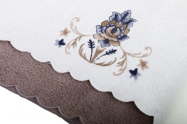 Набор полотенец Monica 2 шт. коричневый/ белый La Nuit 