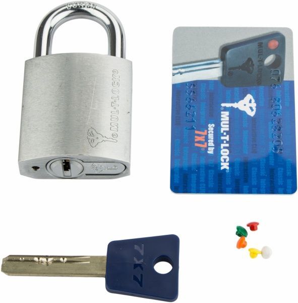 Замок навісний  Mul-T-Lock G47 матовий хром