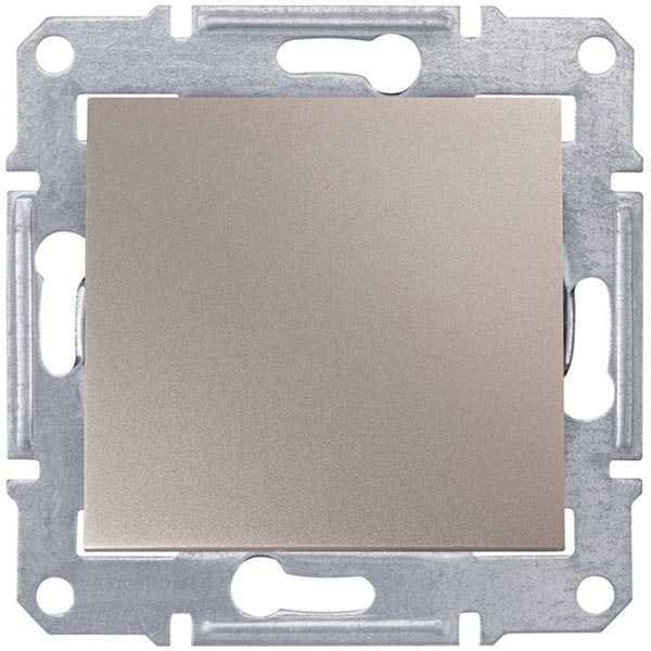 Переключатель проходной одноклавишный Schneider Electric Sedna без подсветки 10 А 250В IP20 титан