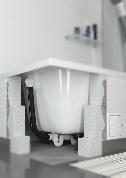 Сифон для ванны Styron STY-536 с переливом с цепочкой