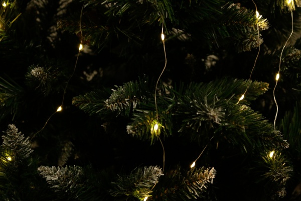 Электрогирлянда теплого белого цвета 10 лент светодиодная (LED) 80 ламп 