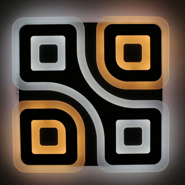 Світильник світлодіодний Светкомплект ACRYLIC 08S RGB RC 110 Вт білий із чорним 2800-4500-6000 К 