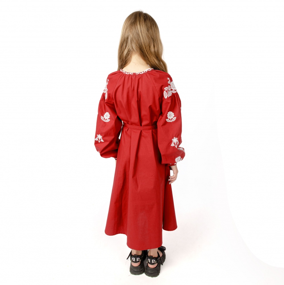 Платье Эдельвика р.128 красный 402-23/00