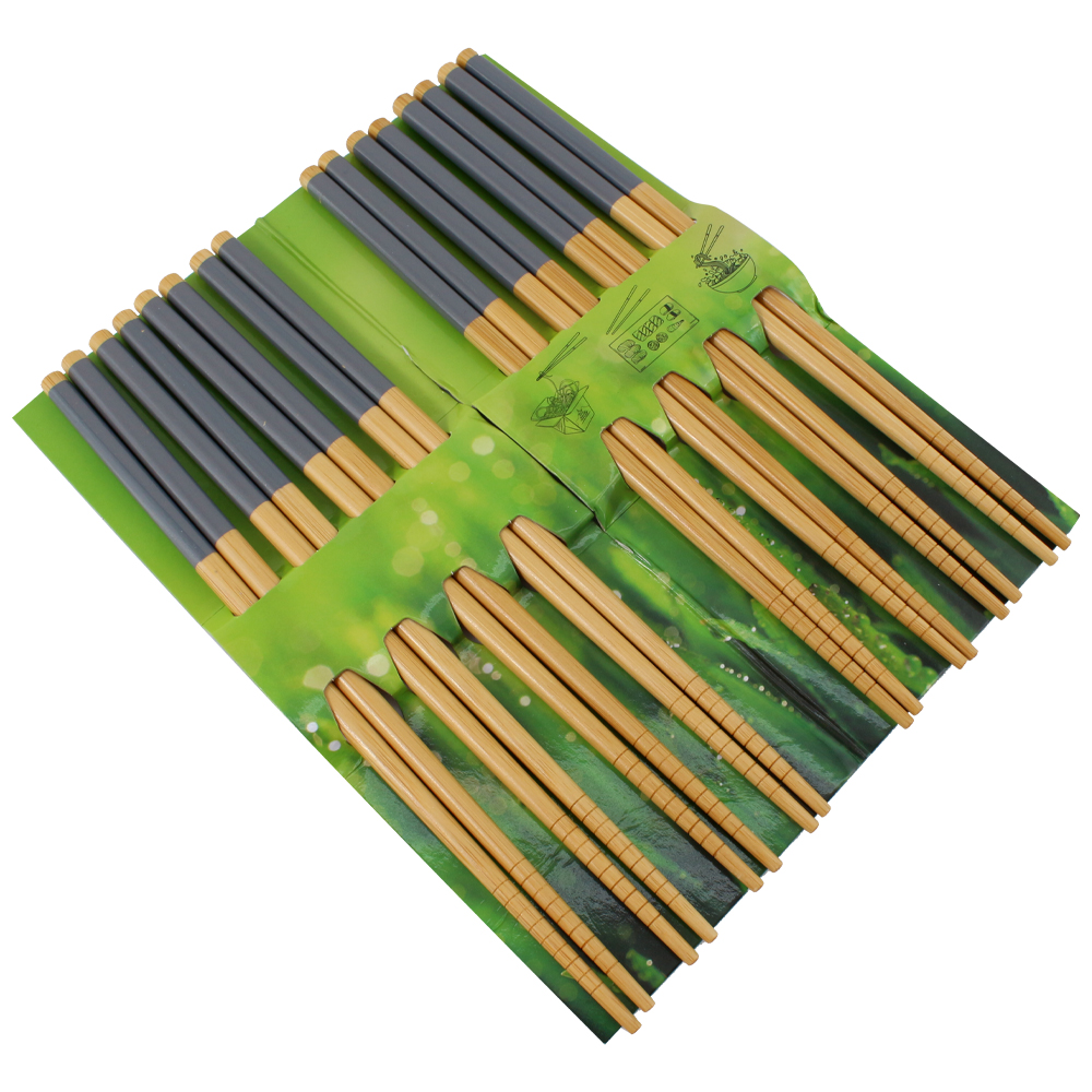 Набір паличок для суші Arino темно-сірий бамбук 8 пар