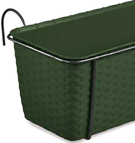 Ящик балконний Stefanplast Natural прямокутний 9,2л темно-зелений (75862) 