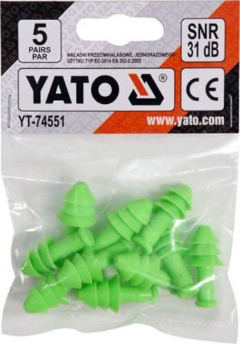 Беруші YATO YT-74551 5 пар