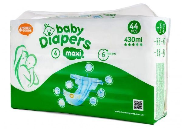 Підгузки Honest Goods Maxi (9-14 кг) 44 шт.