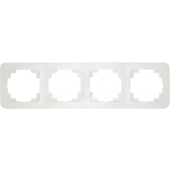 Рамка чотиримісна Makel Lilium Natural горизонтальна білий 55039