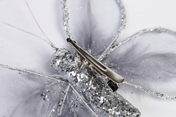 Декорация новогодняя Бабочка в ассортименте 20 см 