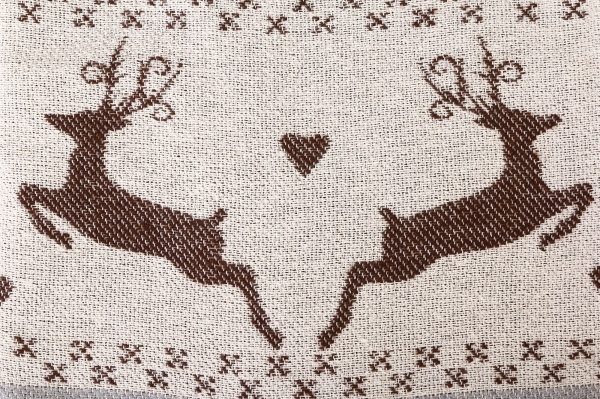 Плед дизайн 2 Рождественская коллекция 140x200 см коричневый с рисунком Ярослав 