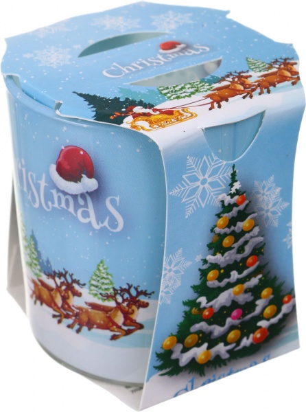 Свеча в стакане Admit ароматическая Verona Christmas Santa 1340 