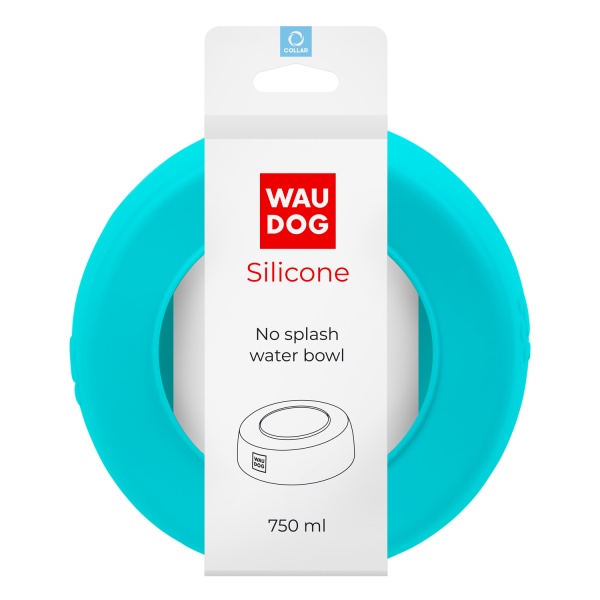 Миска-непроливайка WAUDOG Silicone 750 мл блакитний 50782