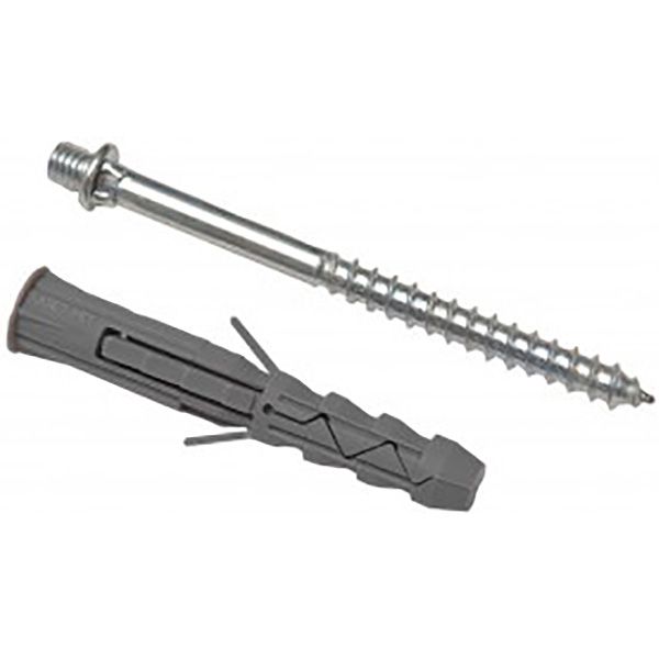 Шуруп з дюбелем RAINWAY 100 мм металік/суперхром 