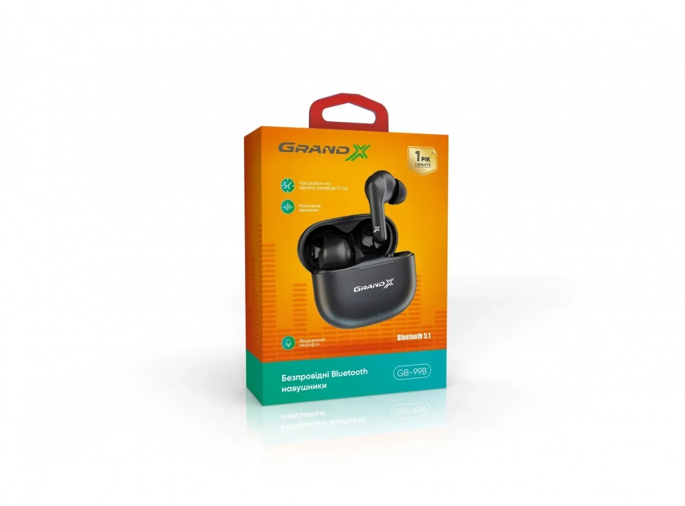 Bluetooth-гарнітура Grand-X black (GB-99B)