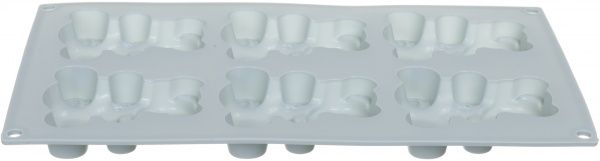 Форма для кексов Мишки 30,5х18х2 см 6 шт. 51618436 Flamberg Smart Kitchen