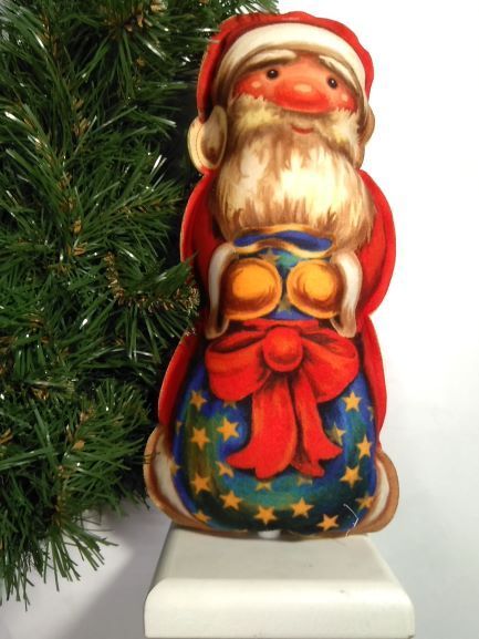 Украшение новогоднее на подставке Дед Мороз с мешком 30 см 