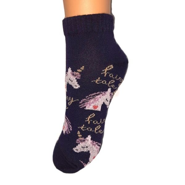 Комплект шкарпеток Molly темно-синій Єдиноріг + рожеві однотонні р.18–20 темно-синій рожевий 