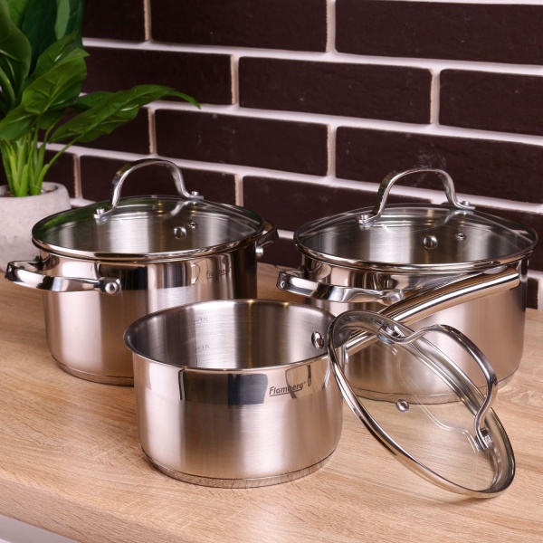 Каструля зі скляною кришкою Classic 2,5 л Flamberg