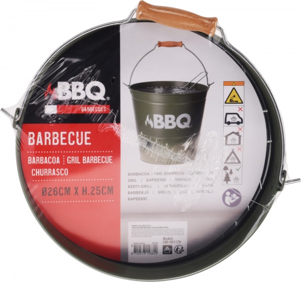 Гриль угольный D26 см H25 см зеленый C80901170