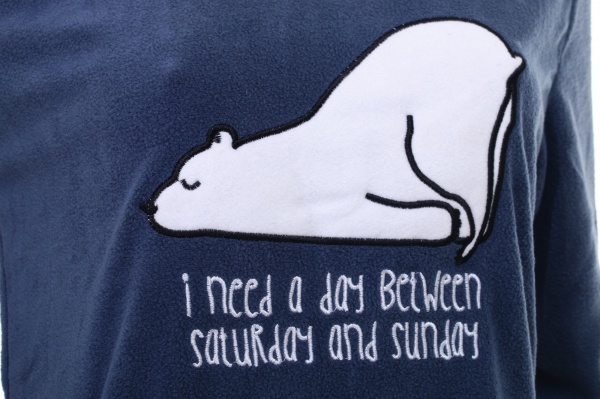 Костюм домашний женский La Nuit Home Christmas Bear р. M синий с принтом 