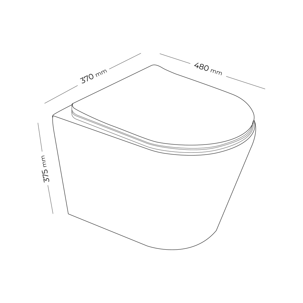 Унитаз подвесной Doosh FAYNA Rimless DO-HT-02 White