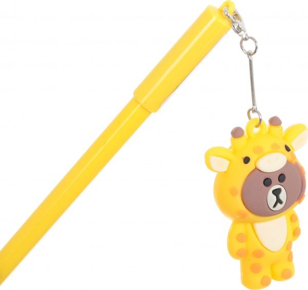 Ручка гелевая желтая Медвежий карнавал 