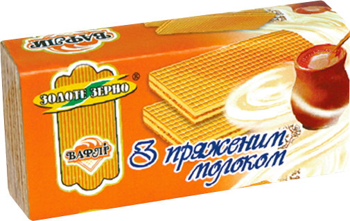 Вафлі Золоте зерно з пряженим молоком 90 г 90 г 