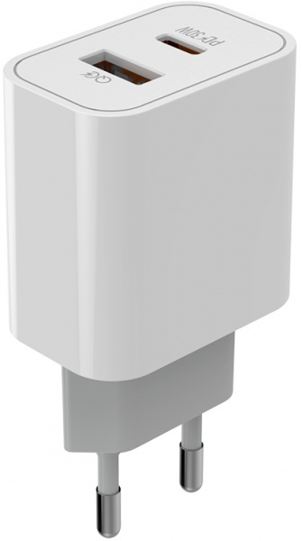Зарядное устройство ColorWay Power Delivery Port PPS USB (Type-C PD + USB QC3.0) (30W) white (CW-CHS037PD-WT) 